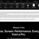 A screenshot of the iPhone page on the French version of the Apple Store. Translated into English.
